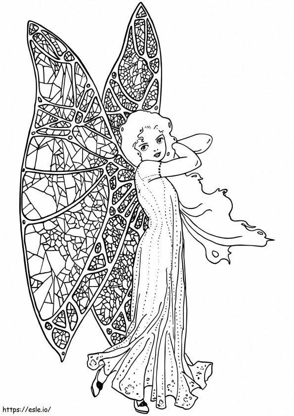Vintage Fairy 4 coloring page