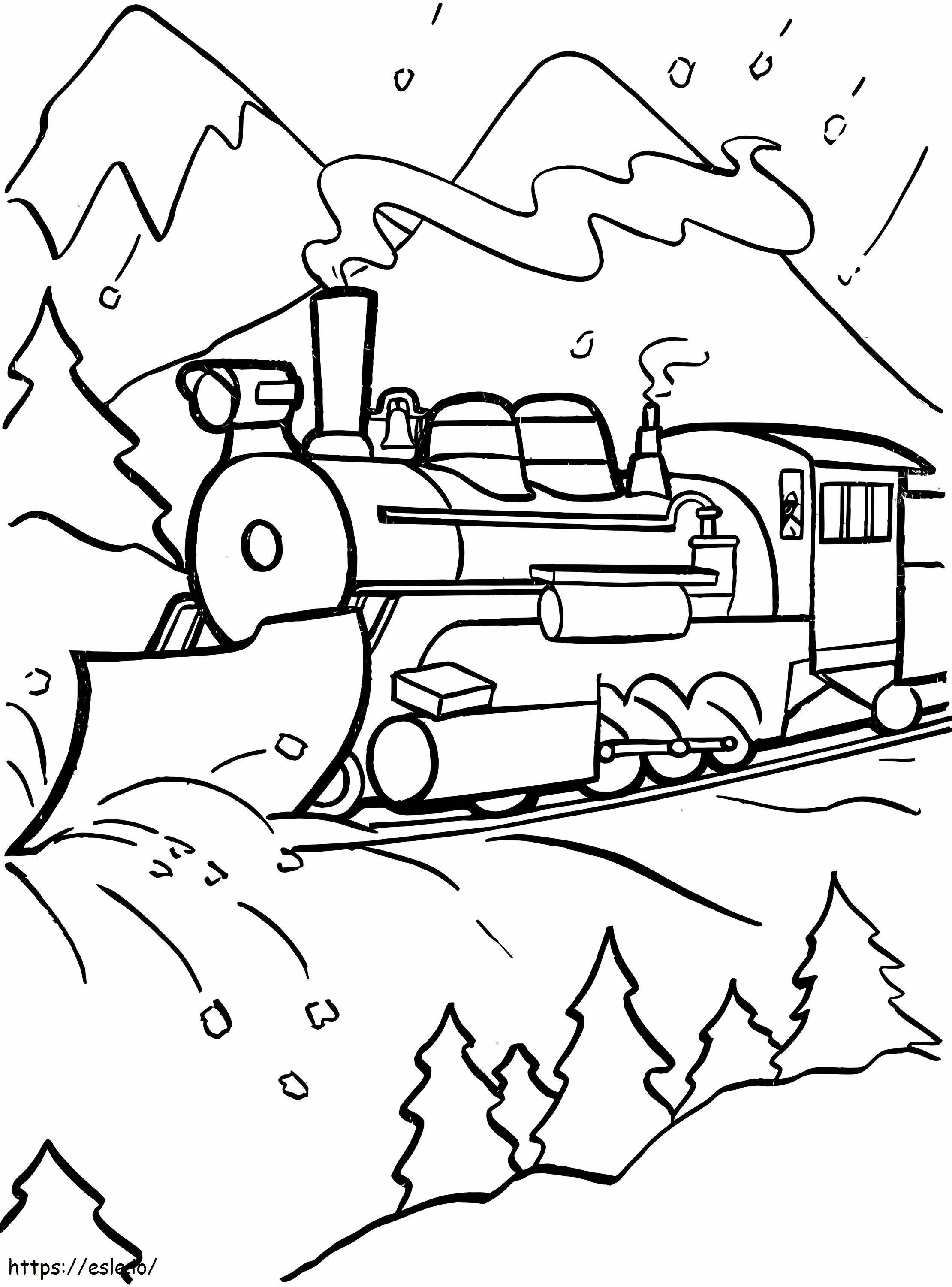 Coloriage Train Polar Express imprimable à imprimer dessin