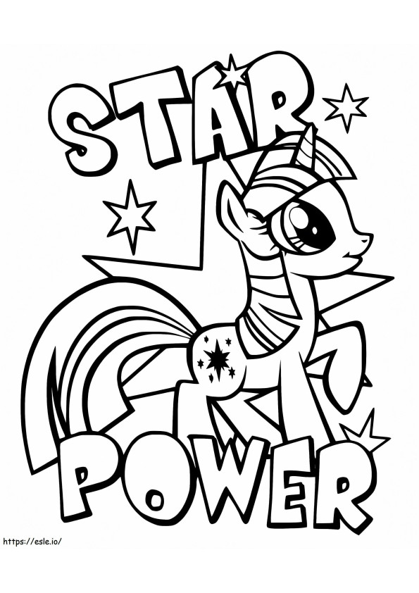 StarPower Twilight Sparkle kleurplaat