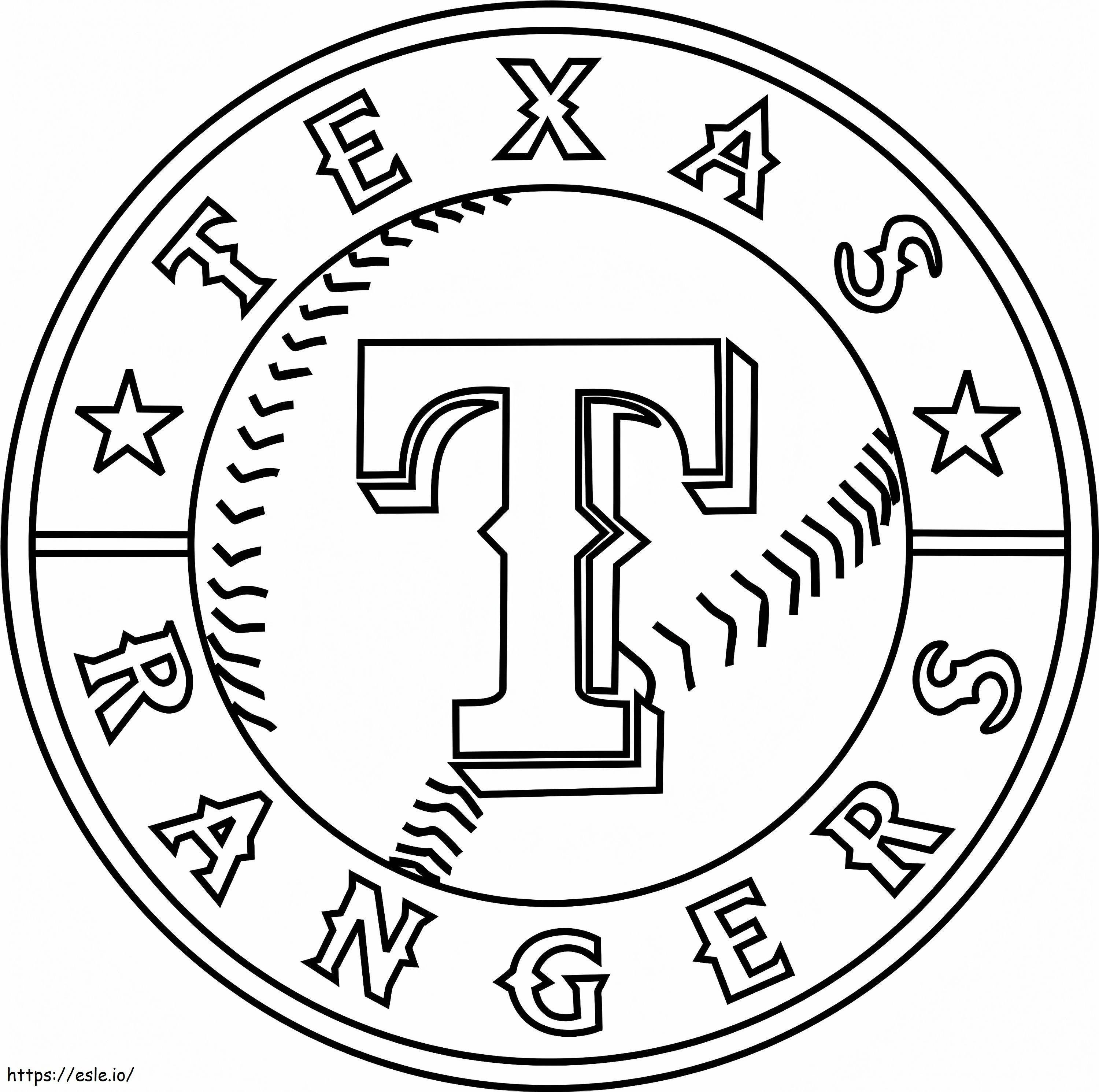 Texas Rangers-Logo ausmalbilder