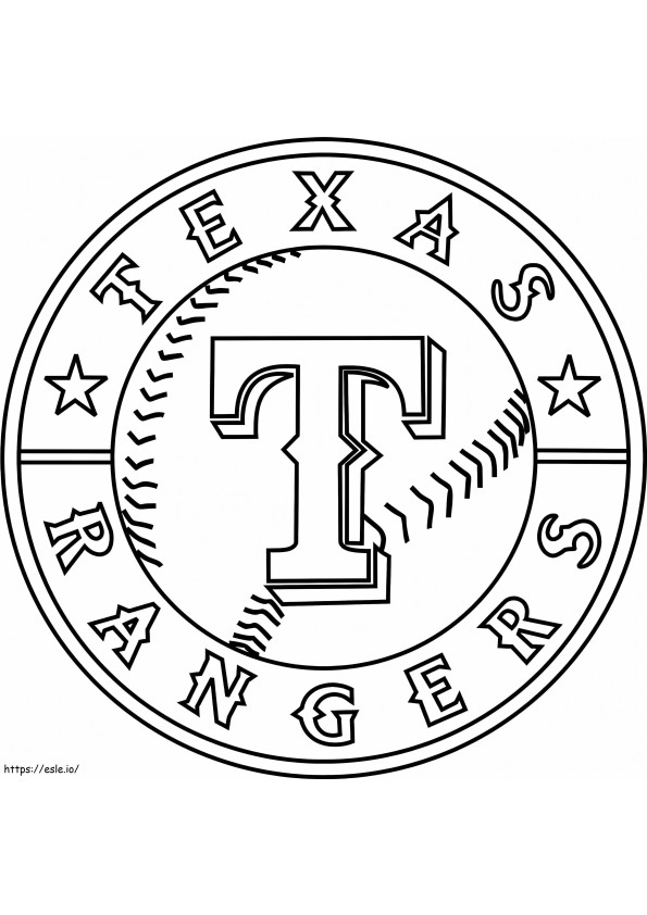 Sigla Texas Rangers de colorat