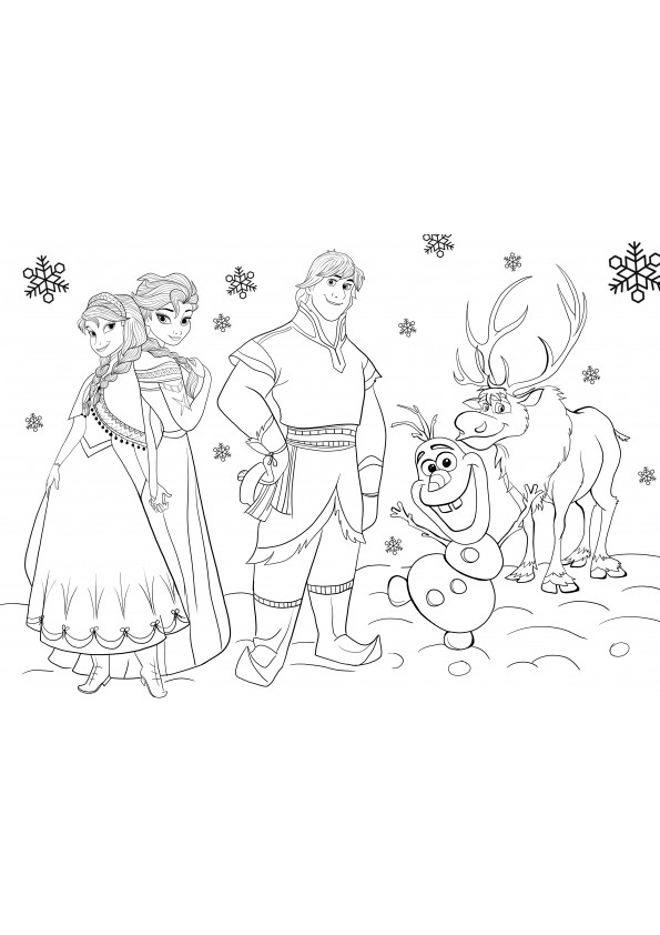 Frozen story sheet for free printing