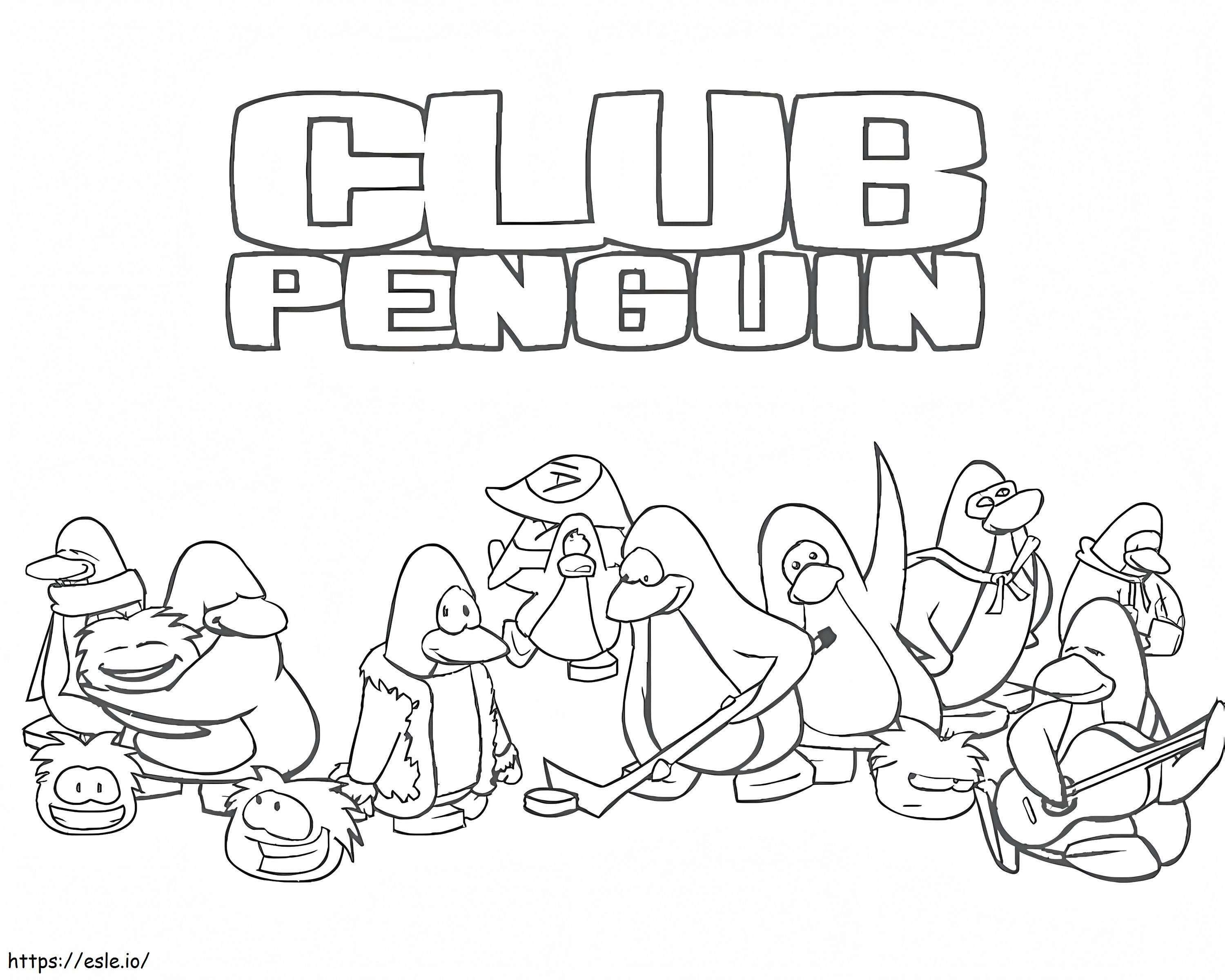 Club Pingüino 9 para colorear