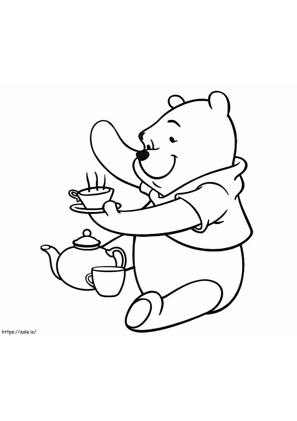 Winnie The Pooh yang sederhana Gambar Mewarnai