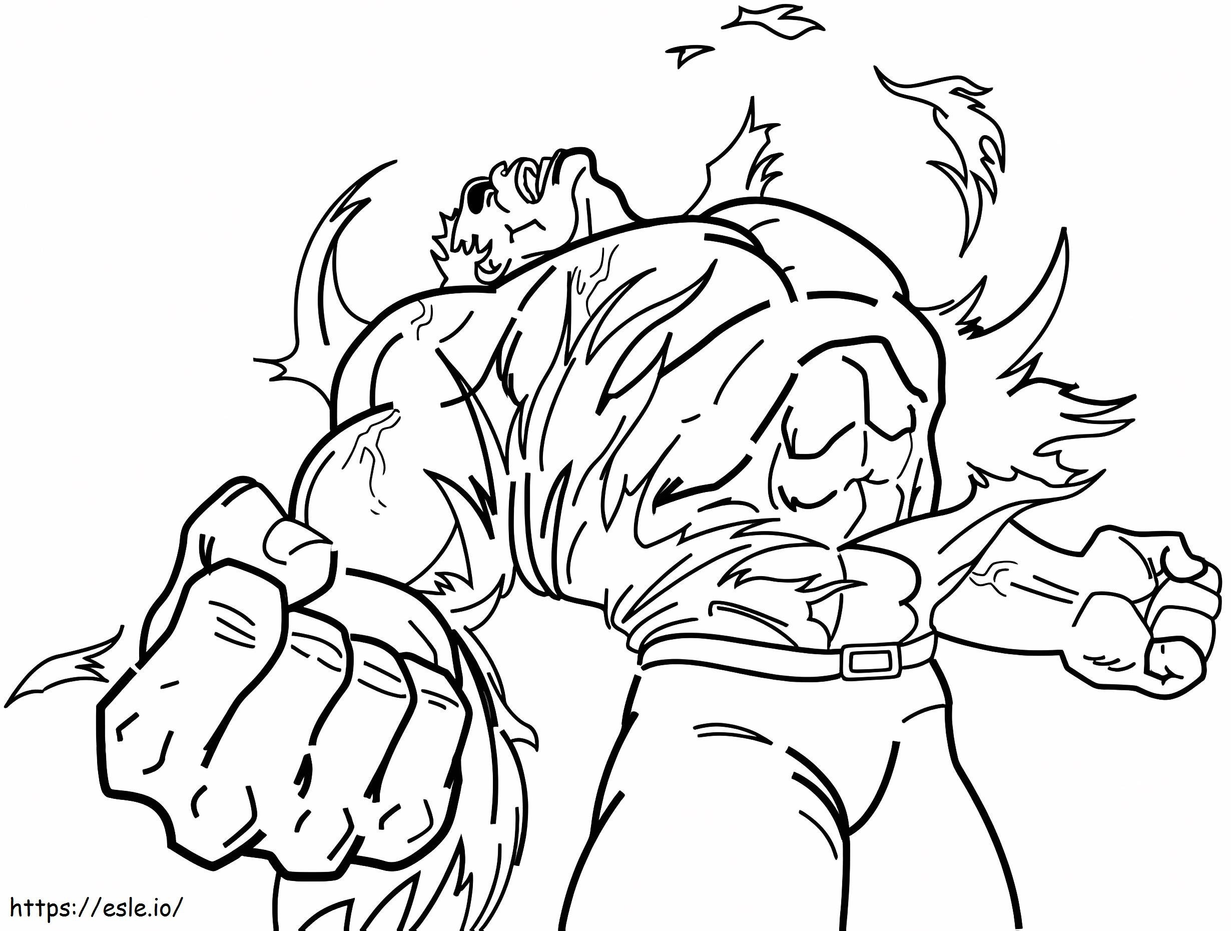 Hulk-Transformation ausmalbilder