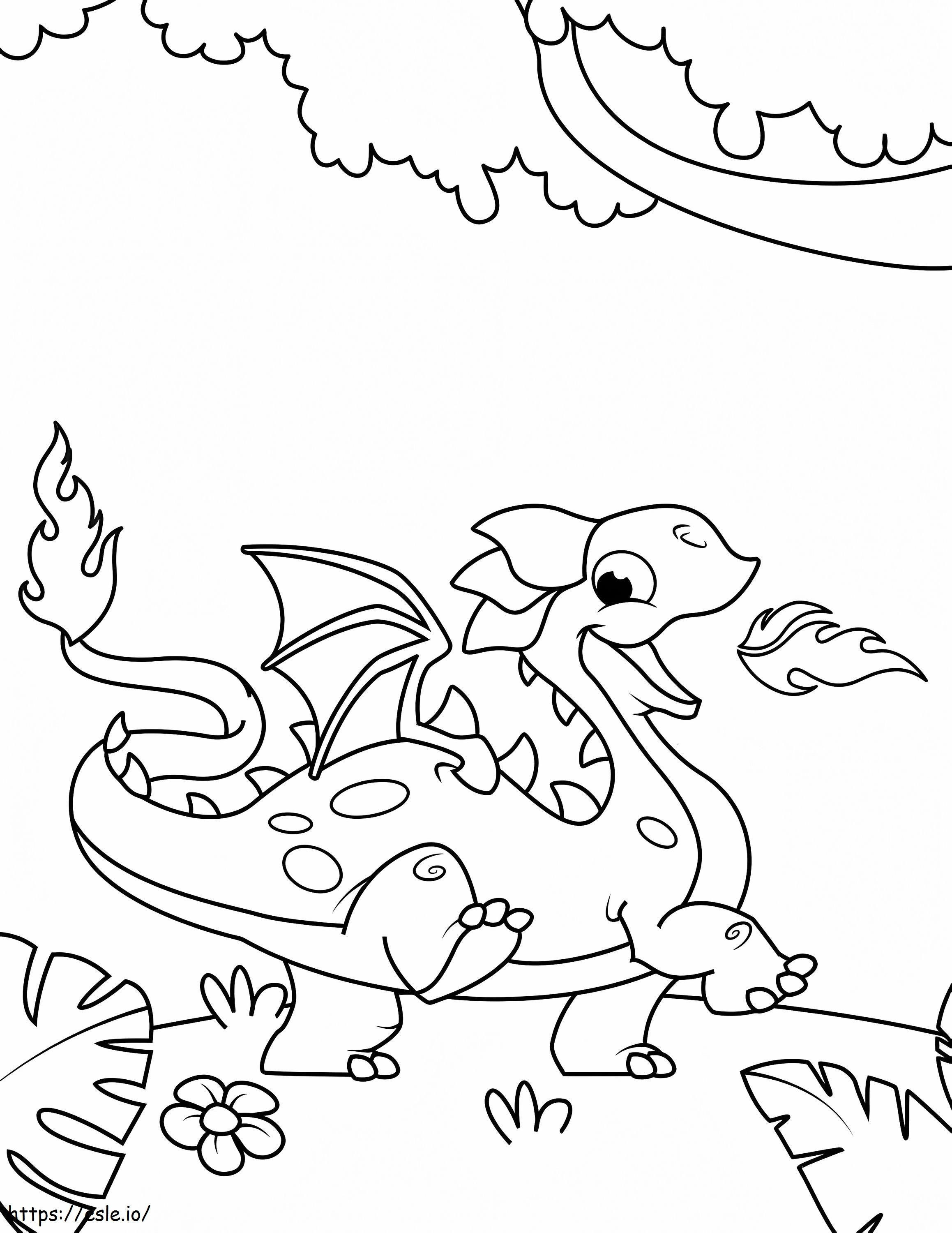 Coloriage Dragon Mignon à imprimer dessin