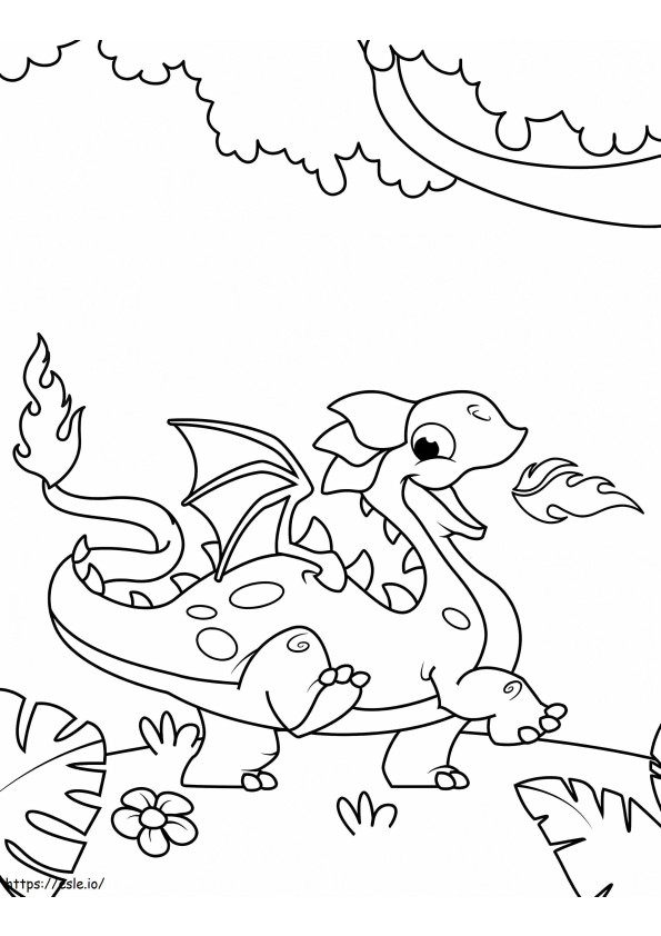 Coloriage Dragon Mignon à imprimer dessin