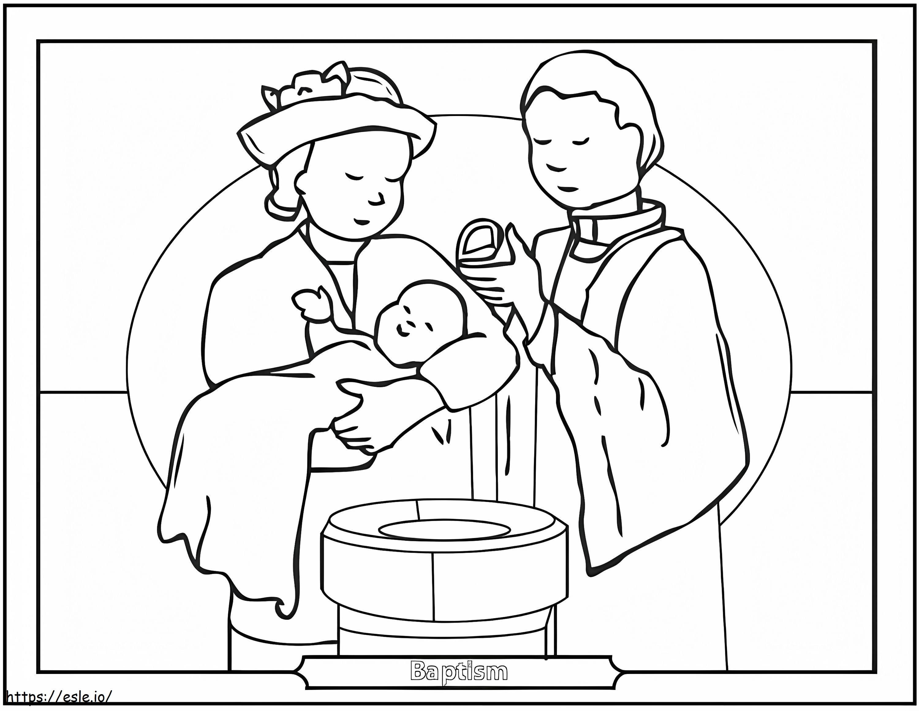 Baptism To Color coloring page