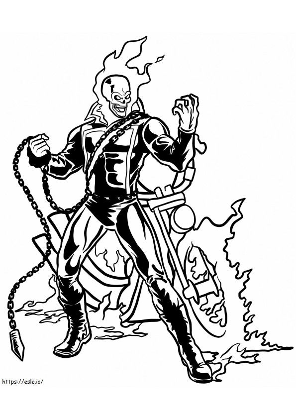Printable Ghost Rider coloring page