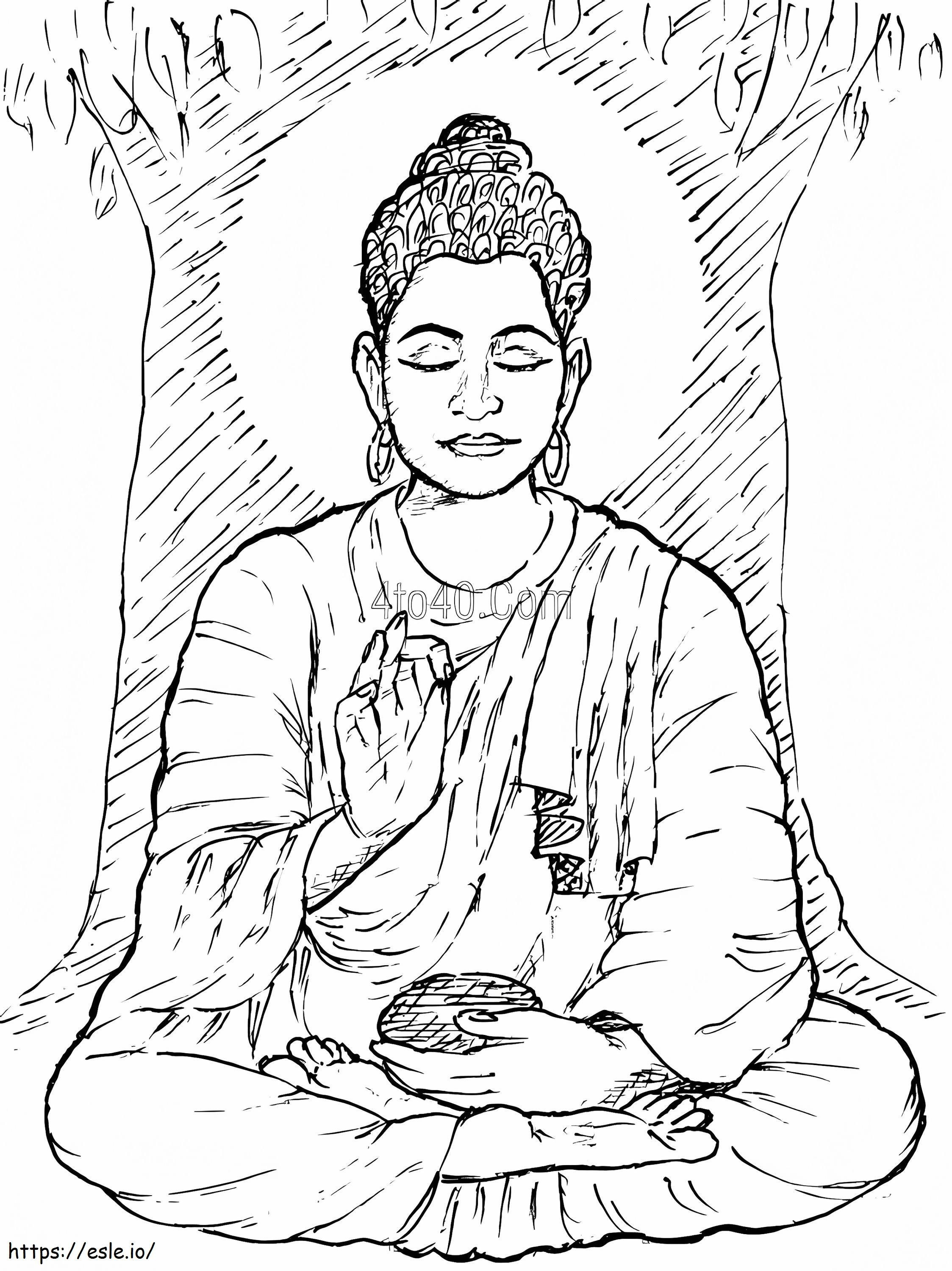 Buddha 6 coloring page