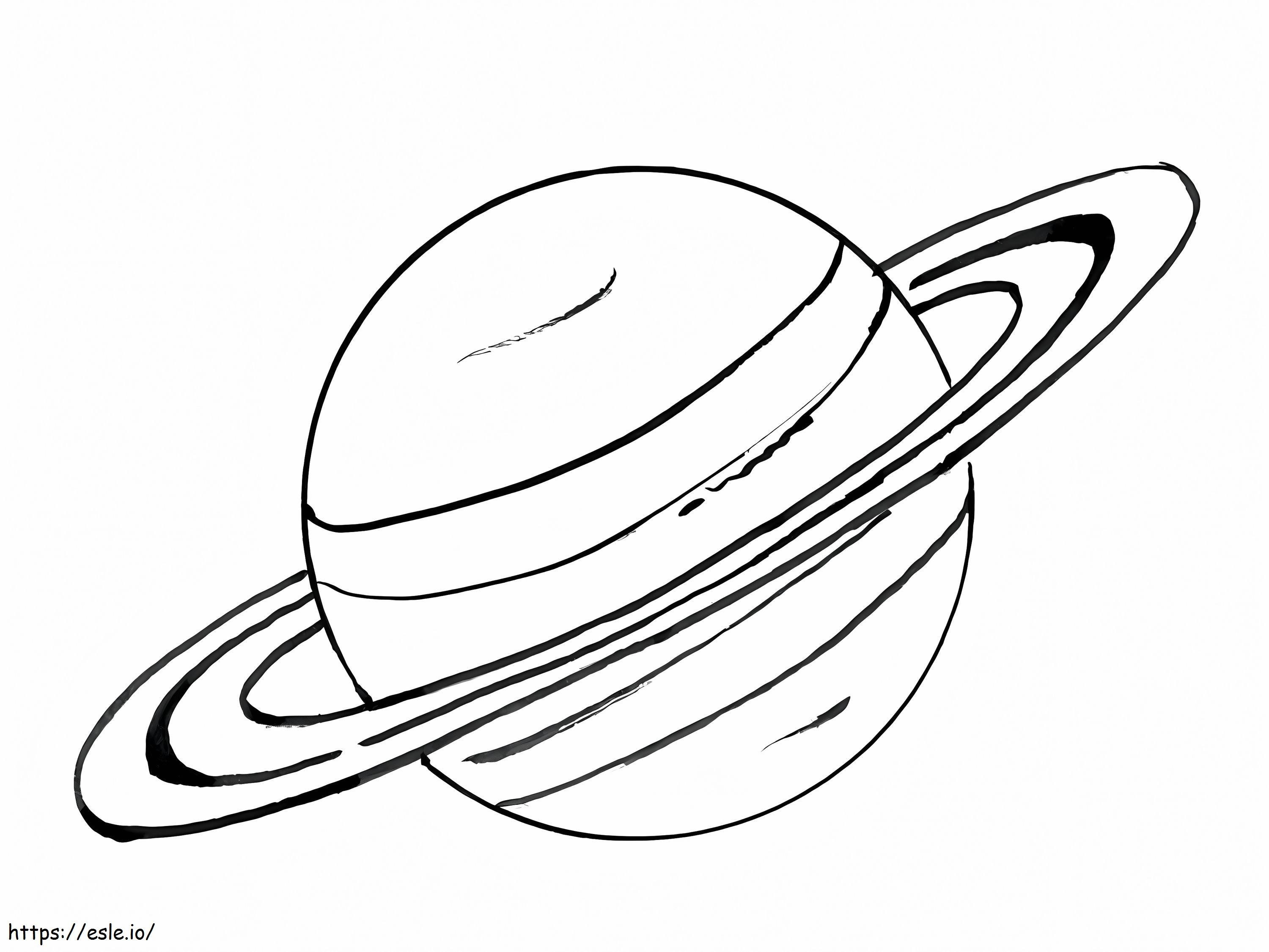 Coloriage Saturne 2 à imprimer dessin