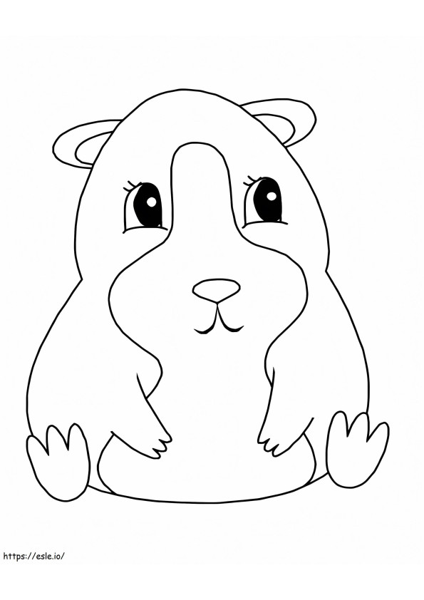 Fat Guinea Pig coloring page