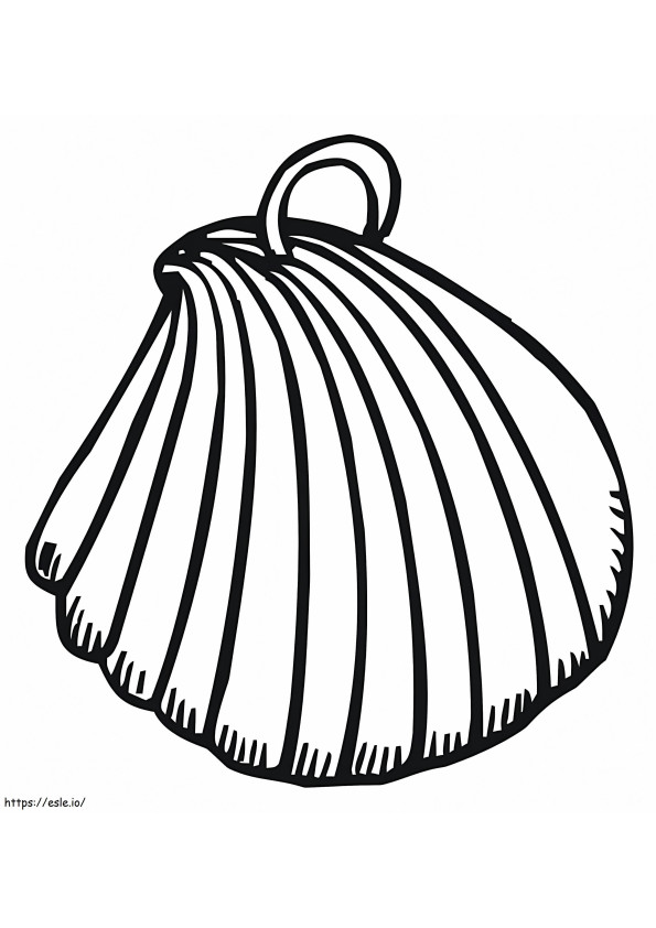 Clam Shell Earring coloring page