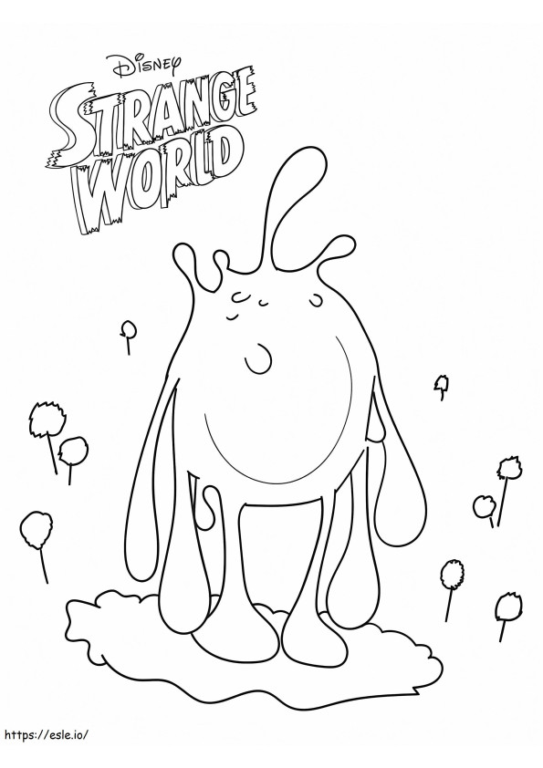 Blob From Strange World coloring page
