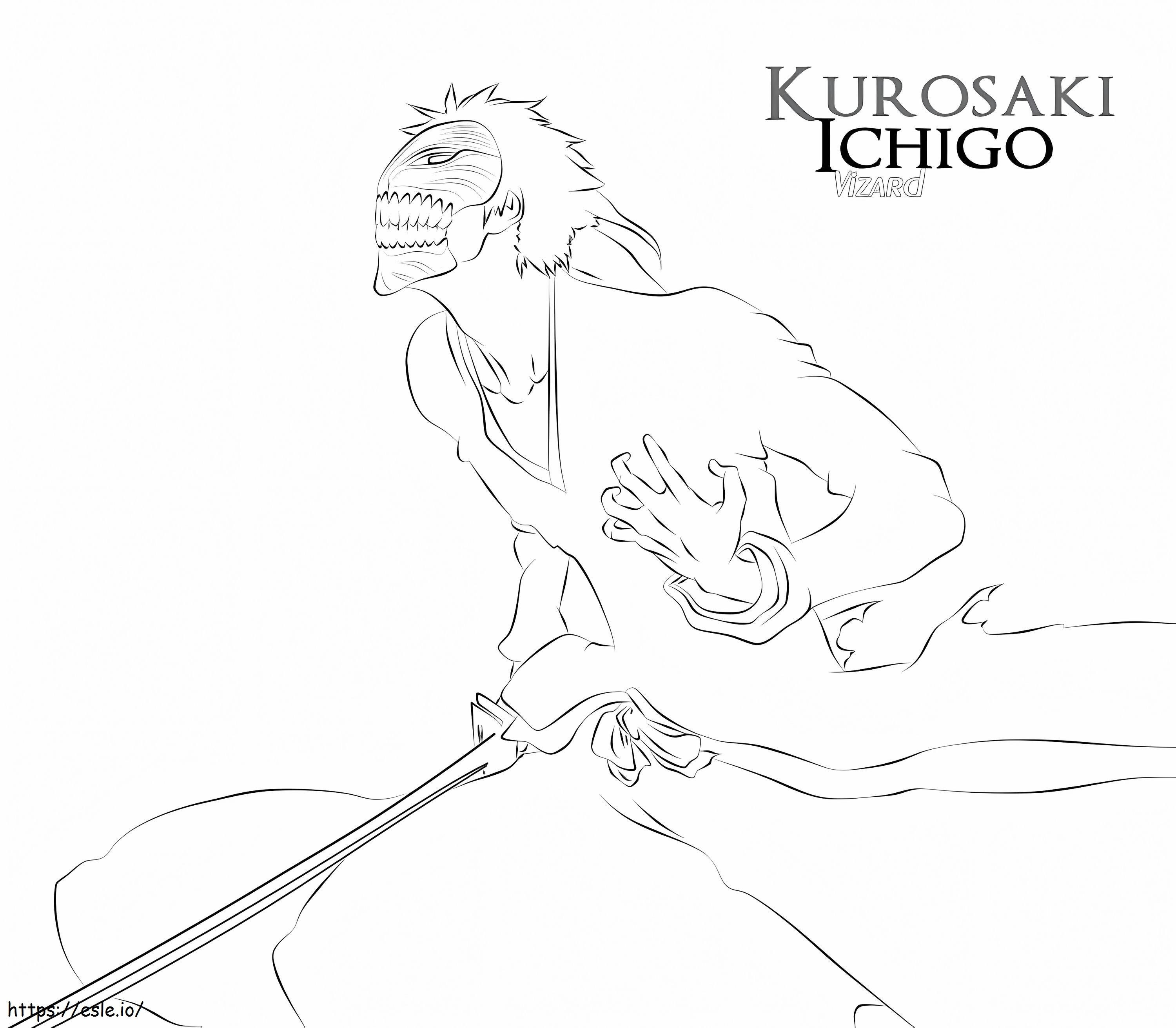 Ichigo Kurosaki Vizard coloring page