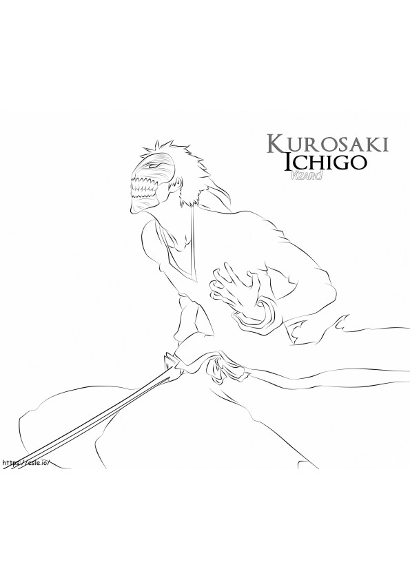 Ichigo Kurosaki Vizard coloring page