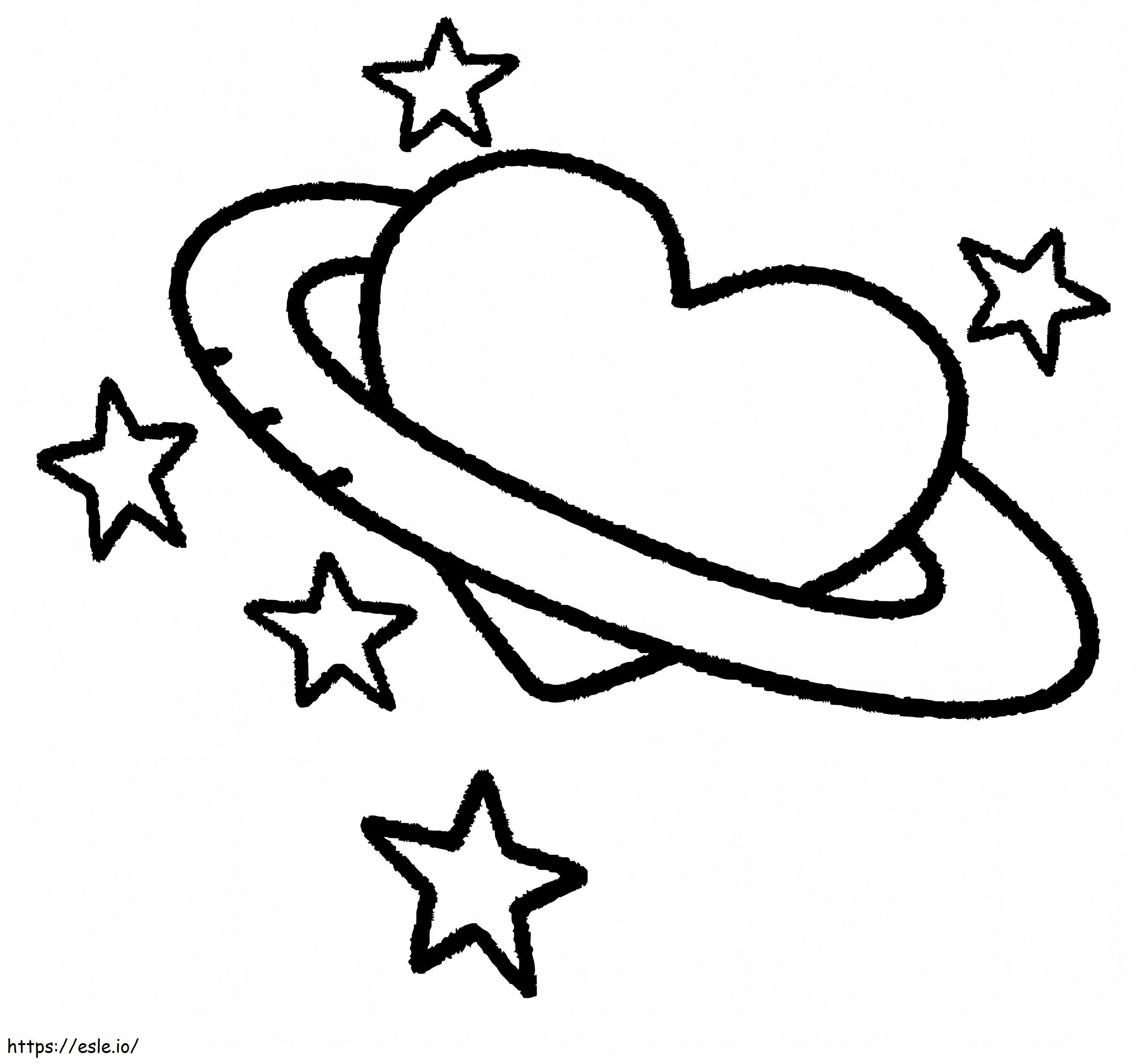 Planet Heart coloring page