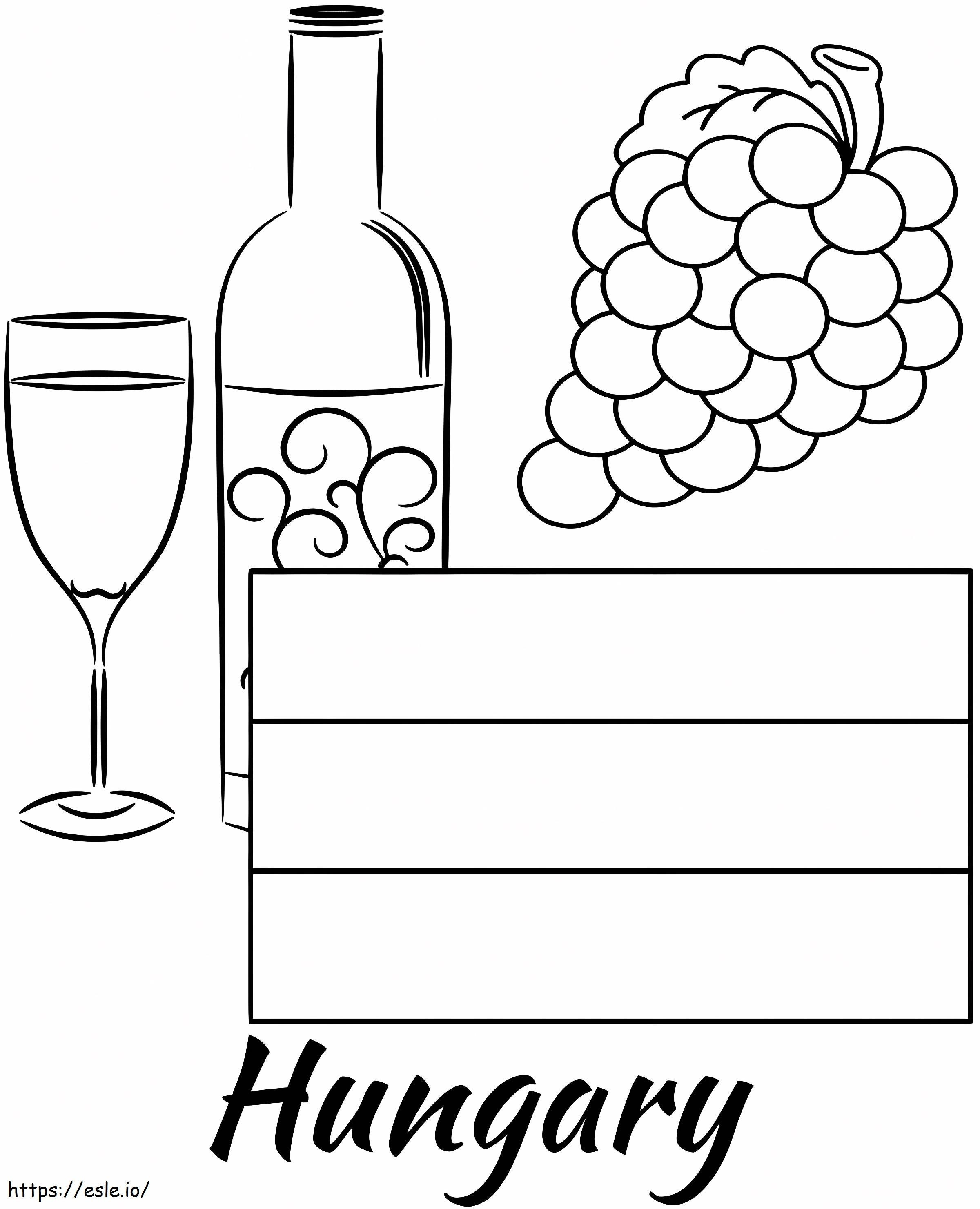 Hungary 1 coloring page