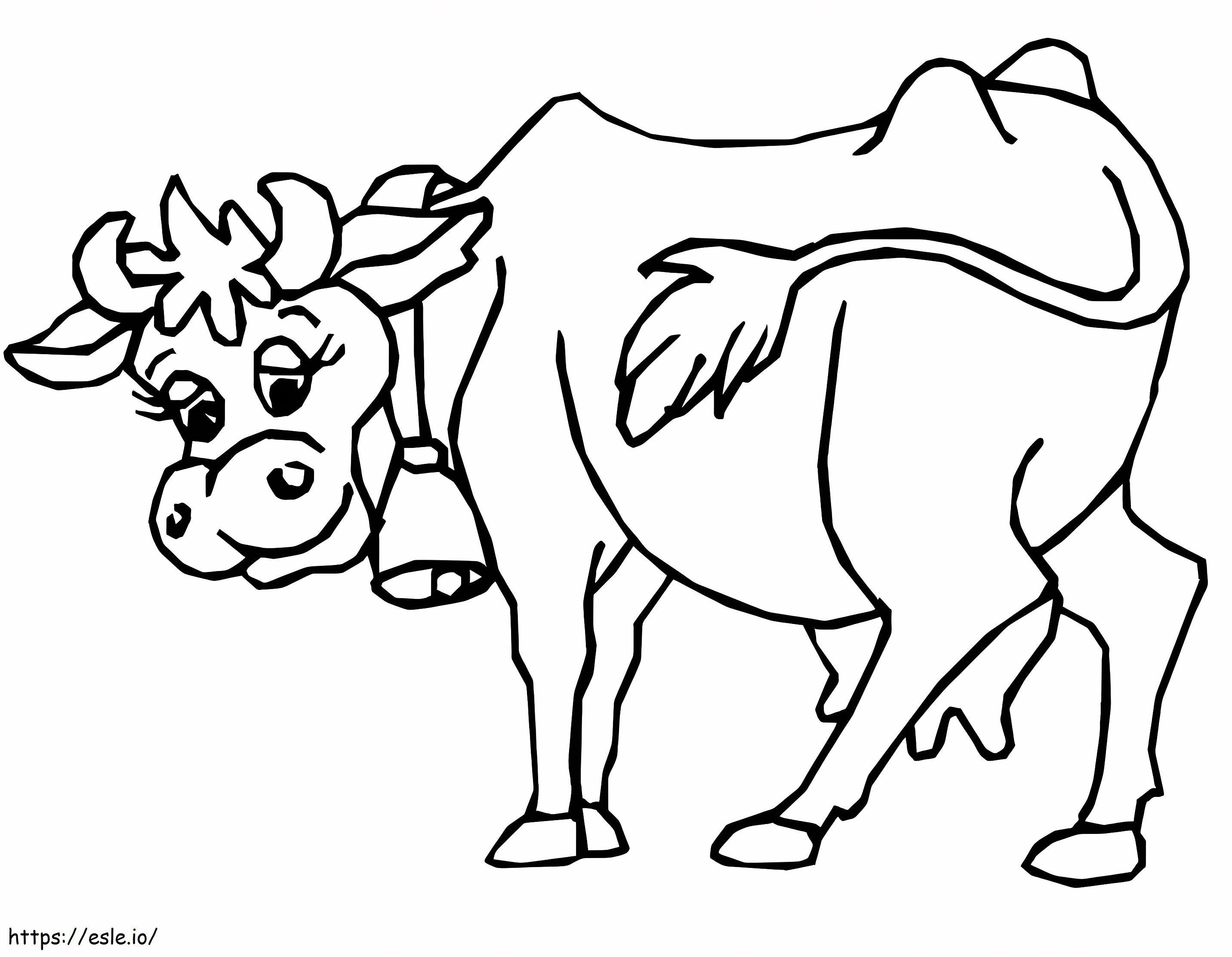 牛13 ぬりえ - 塗り絵