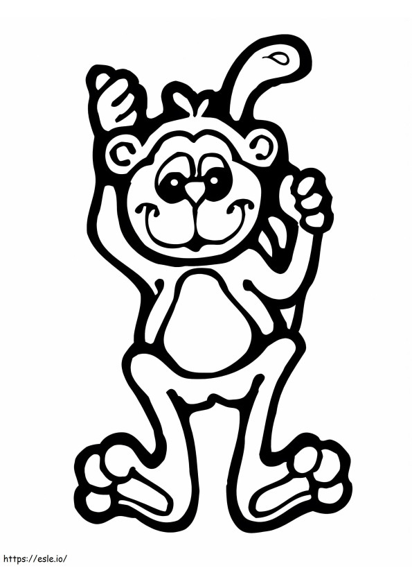 Free Monkey coloring page
