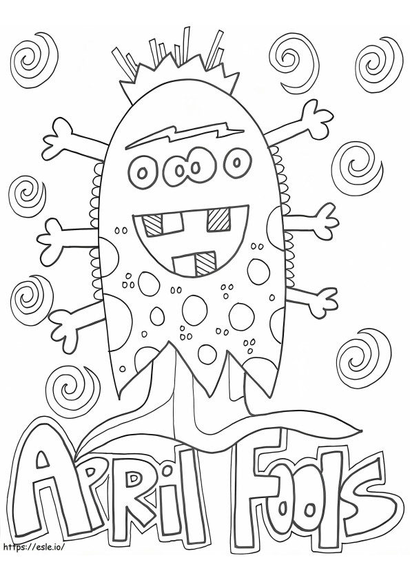 April Fools Coloring Page
