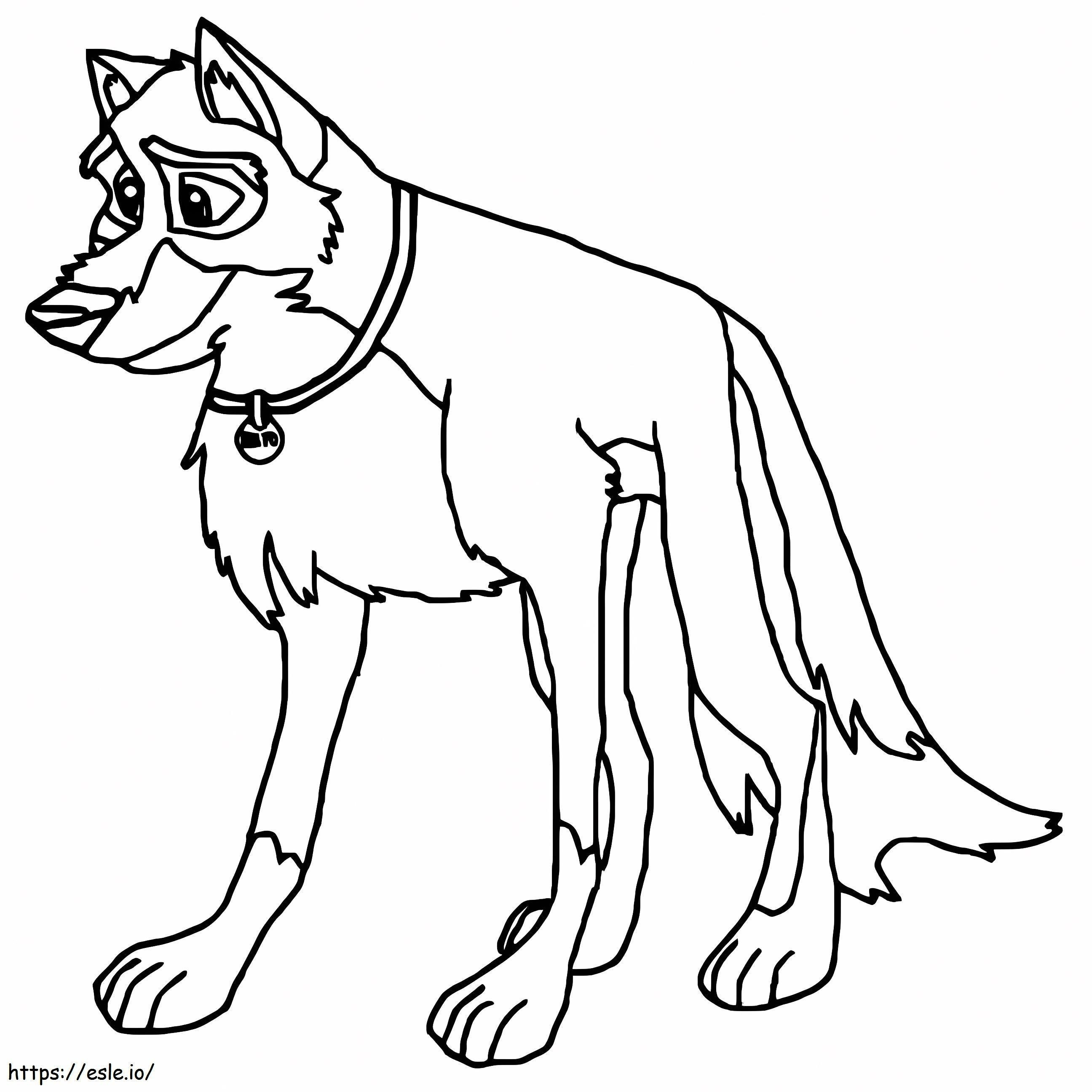 Printable Balto Wolf coloring page