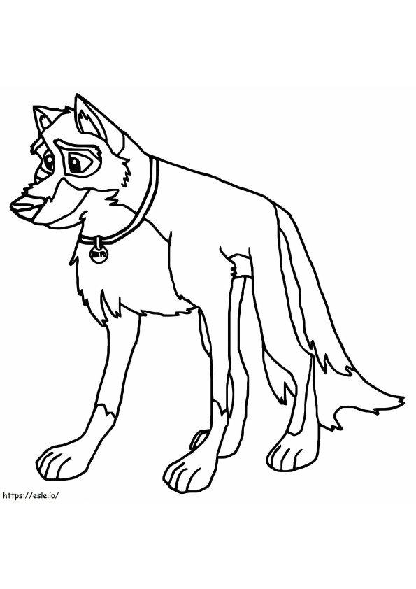 Printable Balto Wolf coloring page