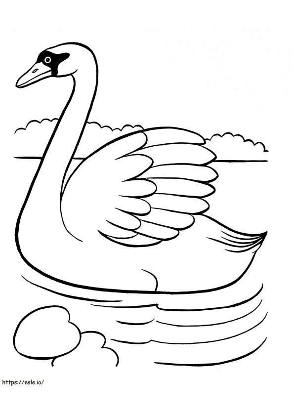 Beautiful Swan coloring page