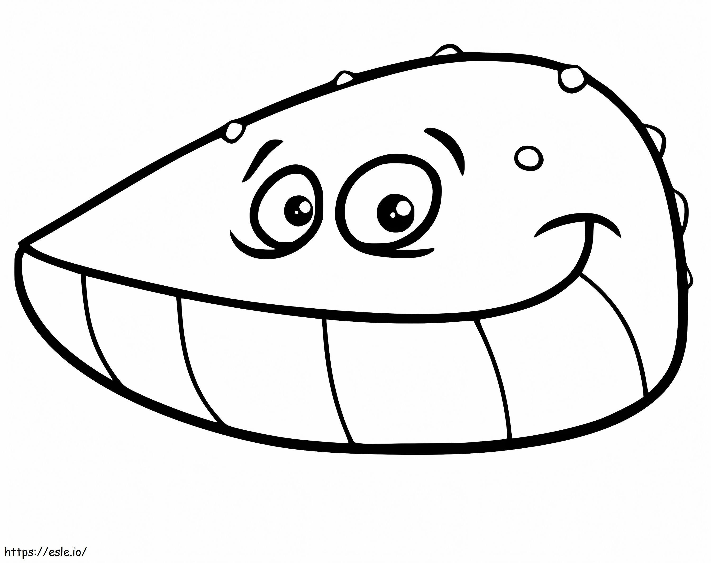 Funny Clam coloring page