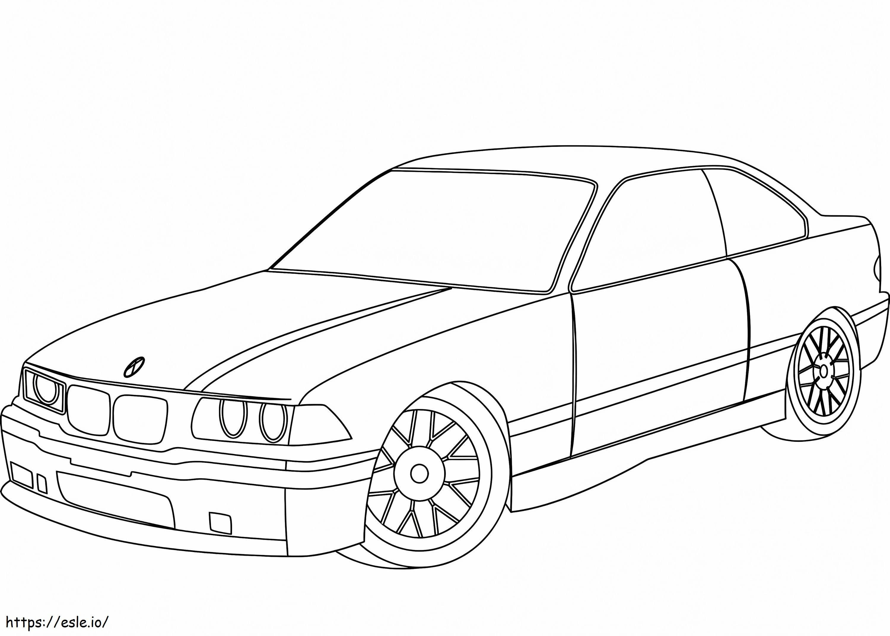 BMW E36 ぬりえ - 塗り絵