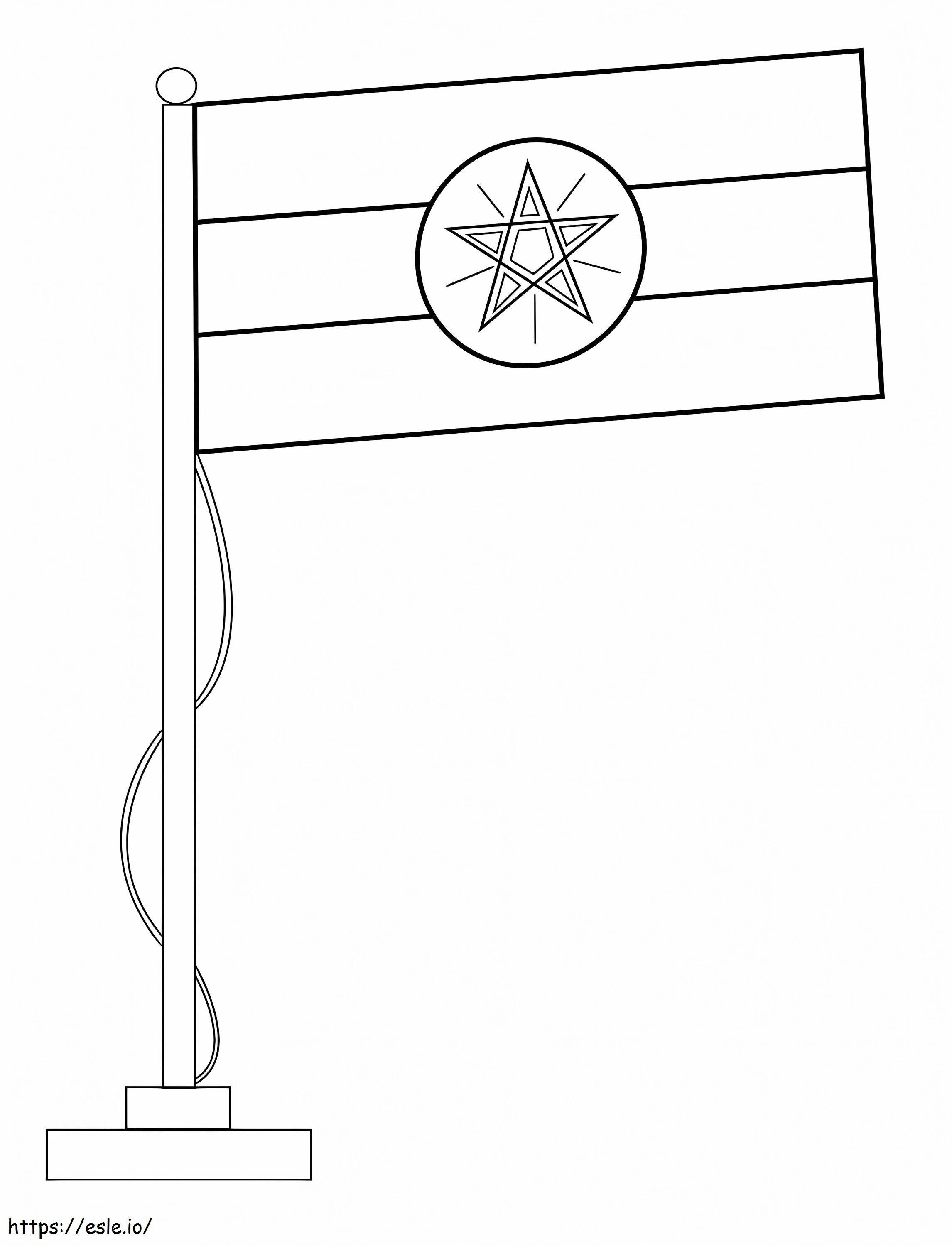 Flag Of Ethiopia coloring page
