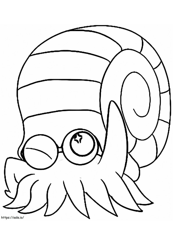 Adorable Omanyte coloring page