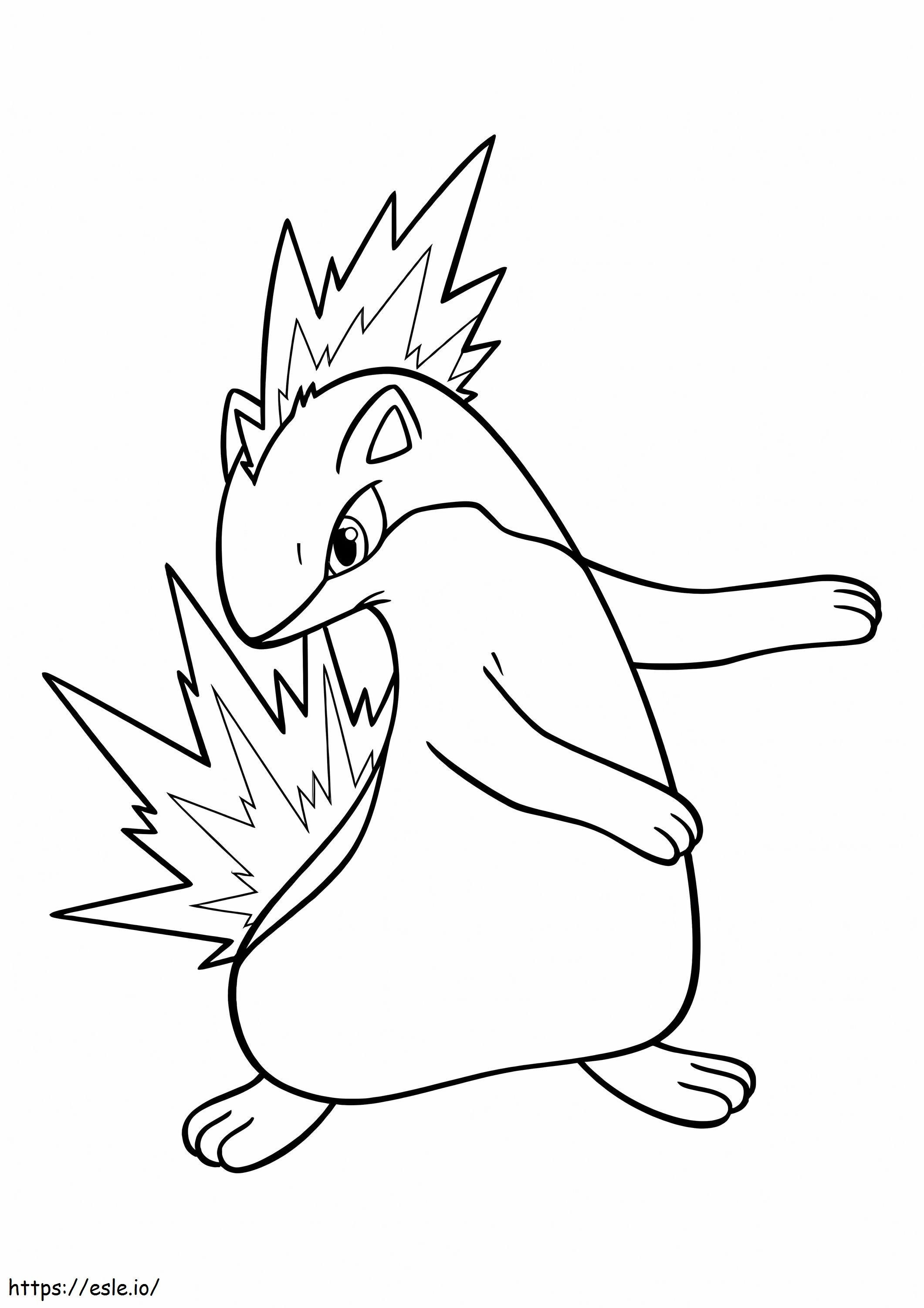 Coloriage Quilava dans Pokémon à imprimer dessin