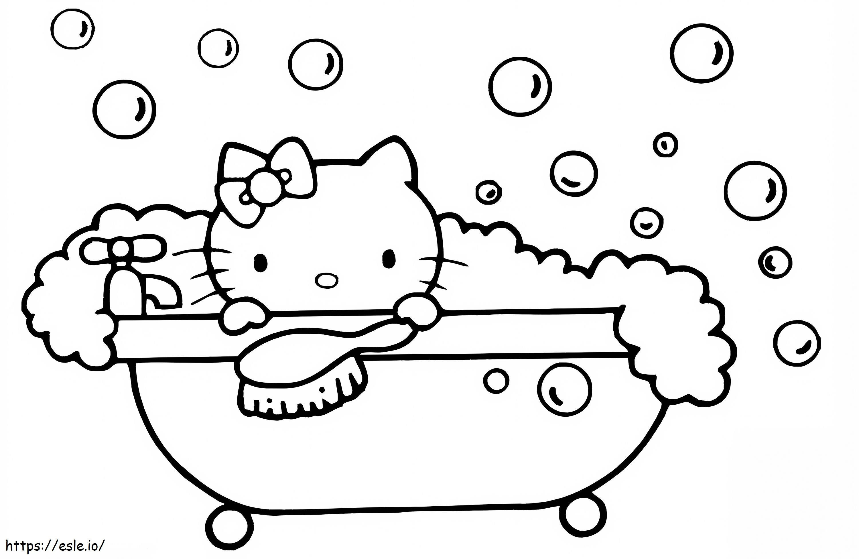 Hello Kitty Se Bana Gambar Mewarnai