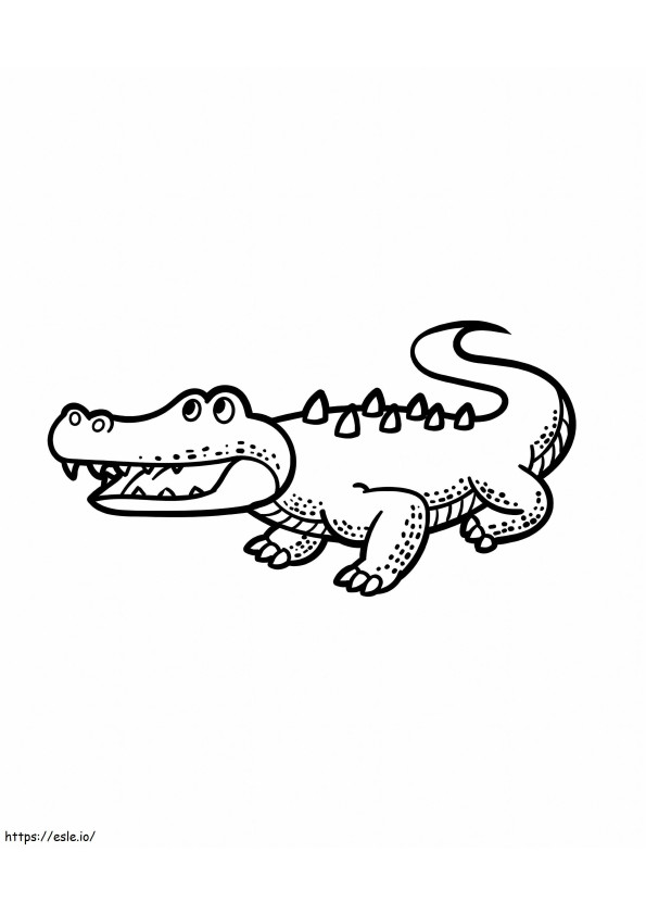 Big Crocodile 1 coloring page