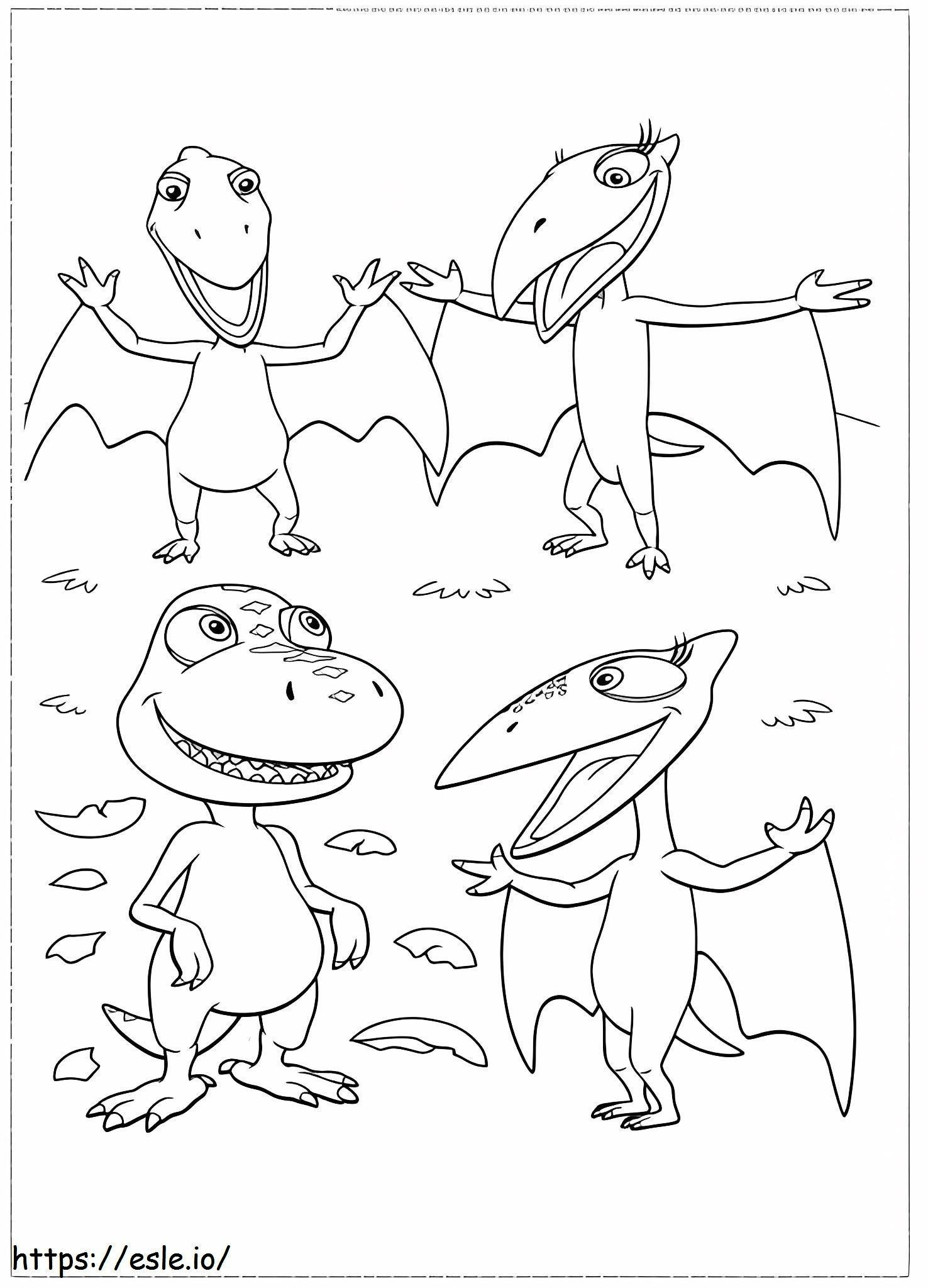 Coloriage Dinosaure amusant à imprimer dessin