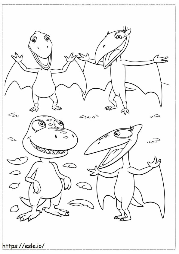 Coloriage Dinosaure amusant à imprimer dessin