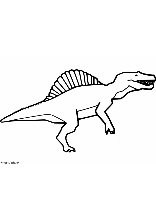 スピノサウルス印刷可能 ぬりえ - 塗り絵