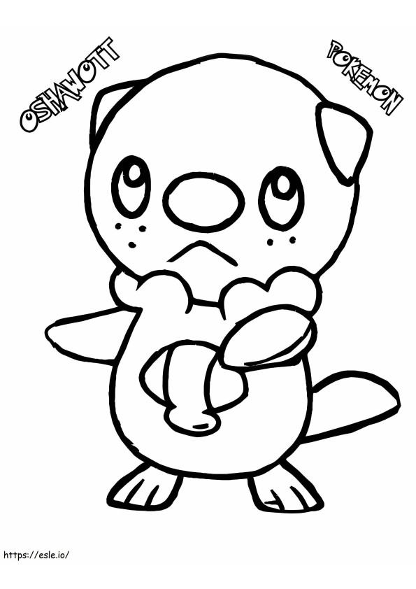 Coloriage Pokémon Oshawott à imprimer dessin