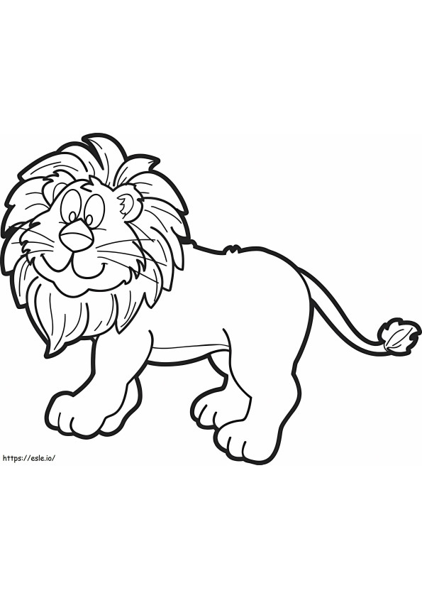 Leão dos desenhos animados para colorir