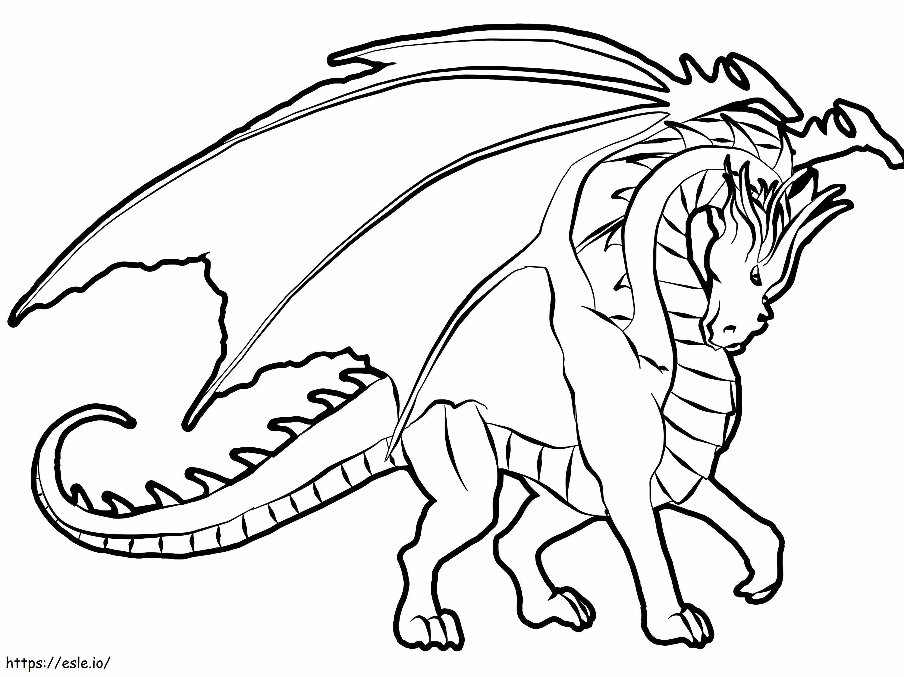 Coloriage Grand Dragon à imprimer dessin