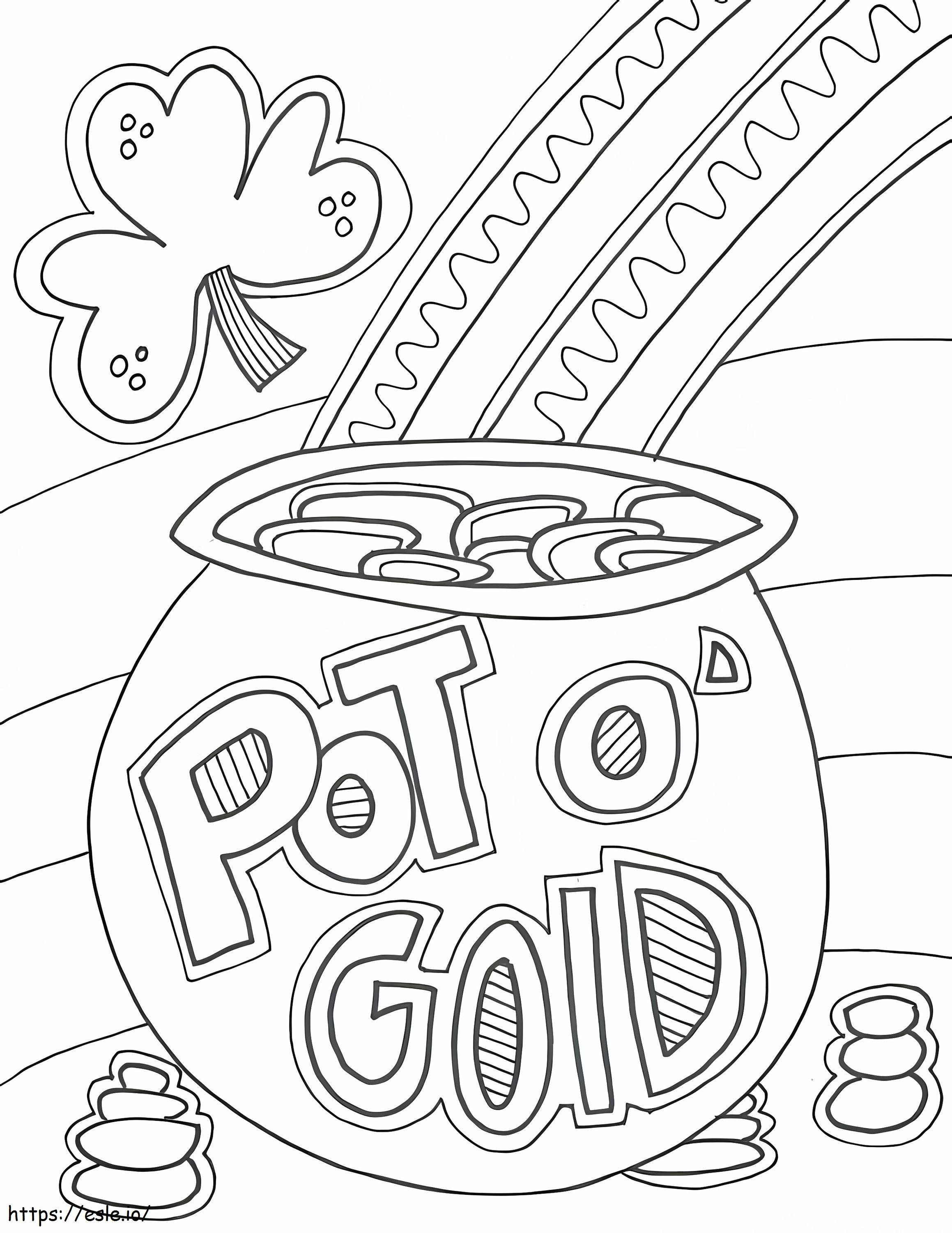 Coloriage Pot d'or 7 à imprimer dessin
