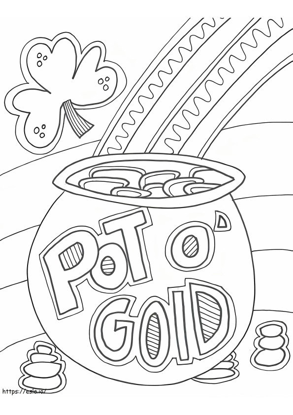 Pot Of Gold 7 coloring page