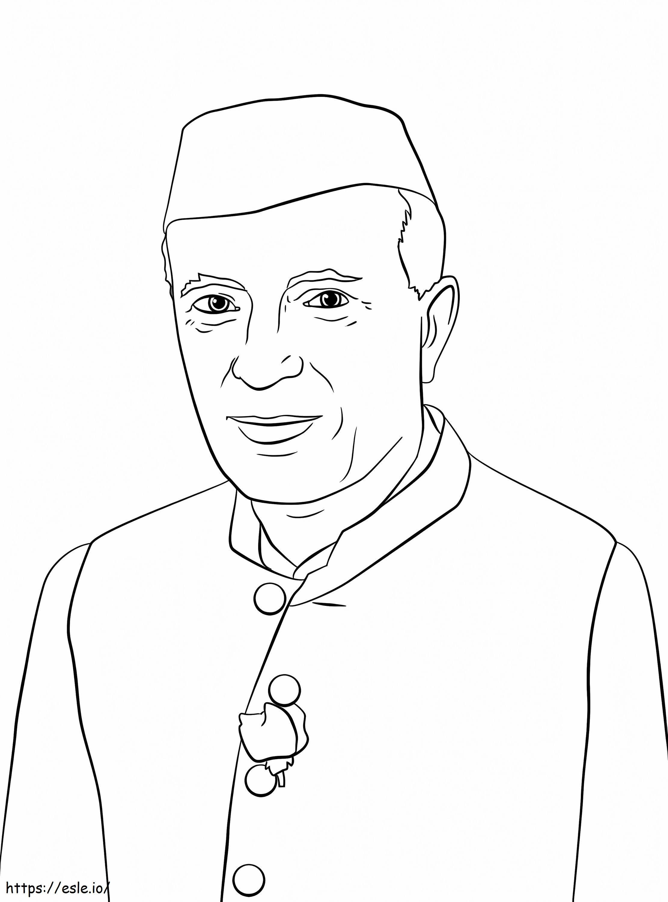 Jawaharlal Nehru coloring page