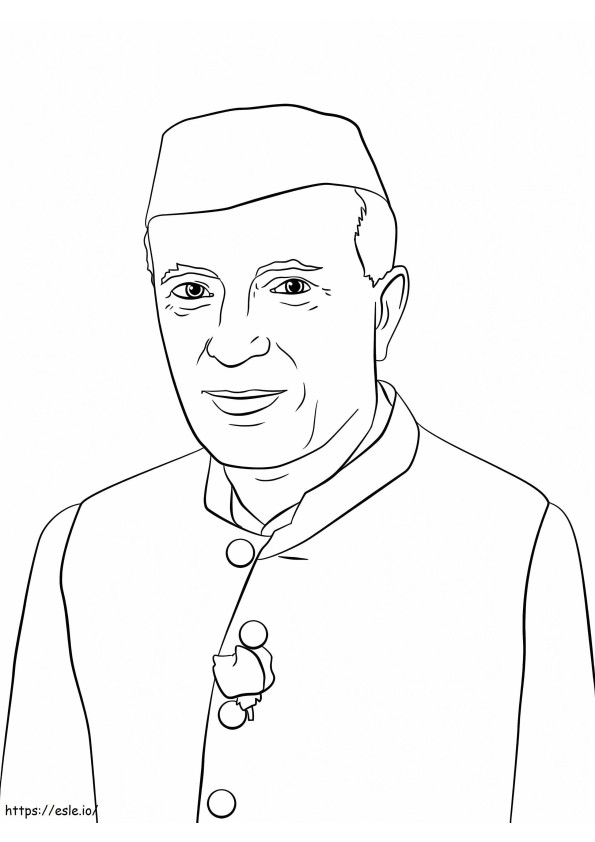 Jawaharlal Nehru coloring page