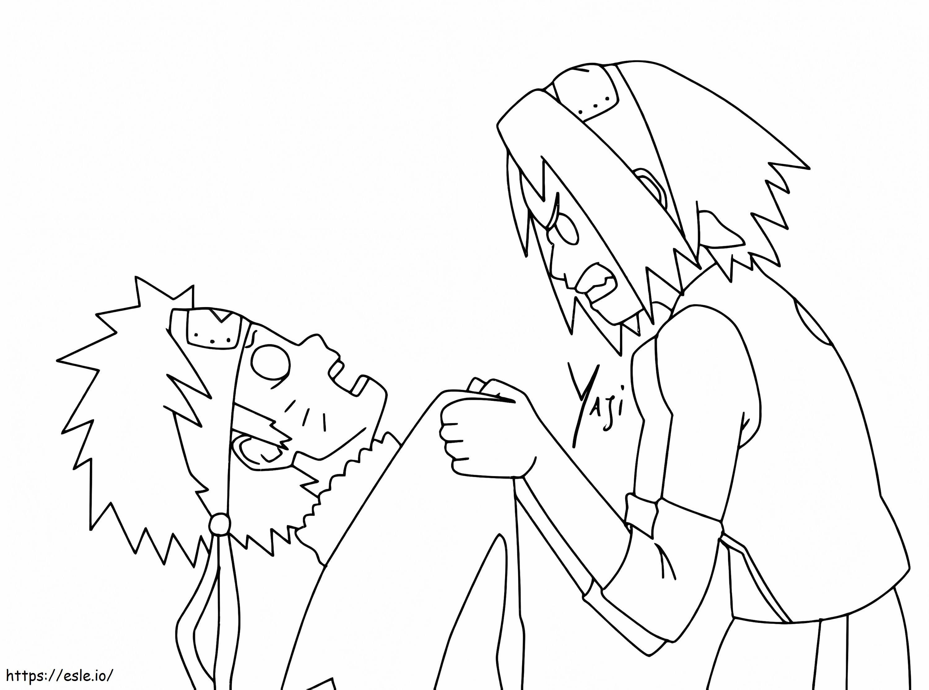 Desenho de Sasuke furioso para Colorir - Colorir.com