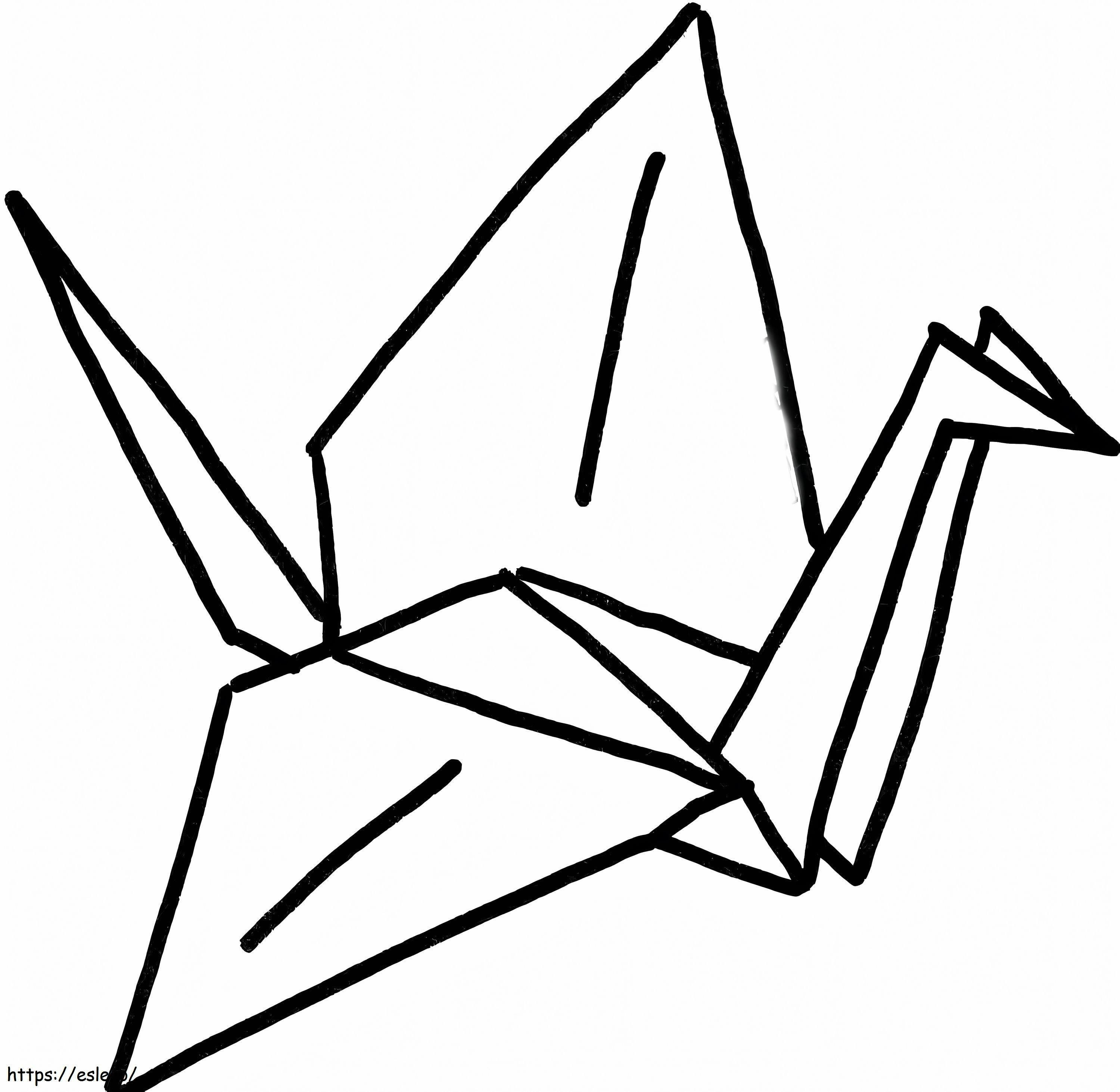 Kranich-Origami ausmalbilder