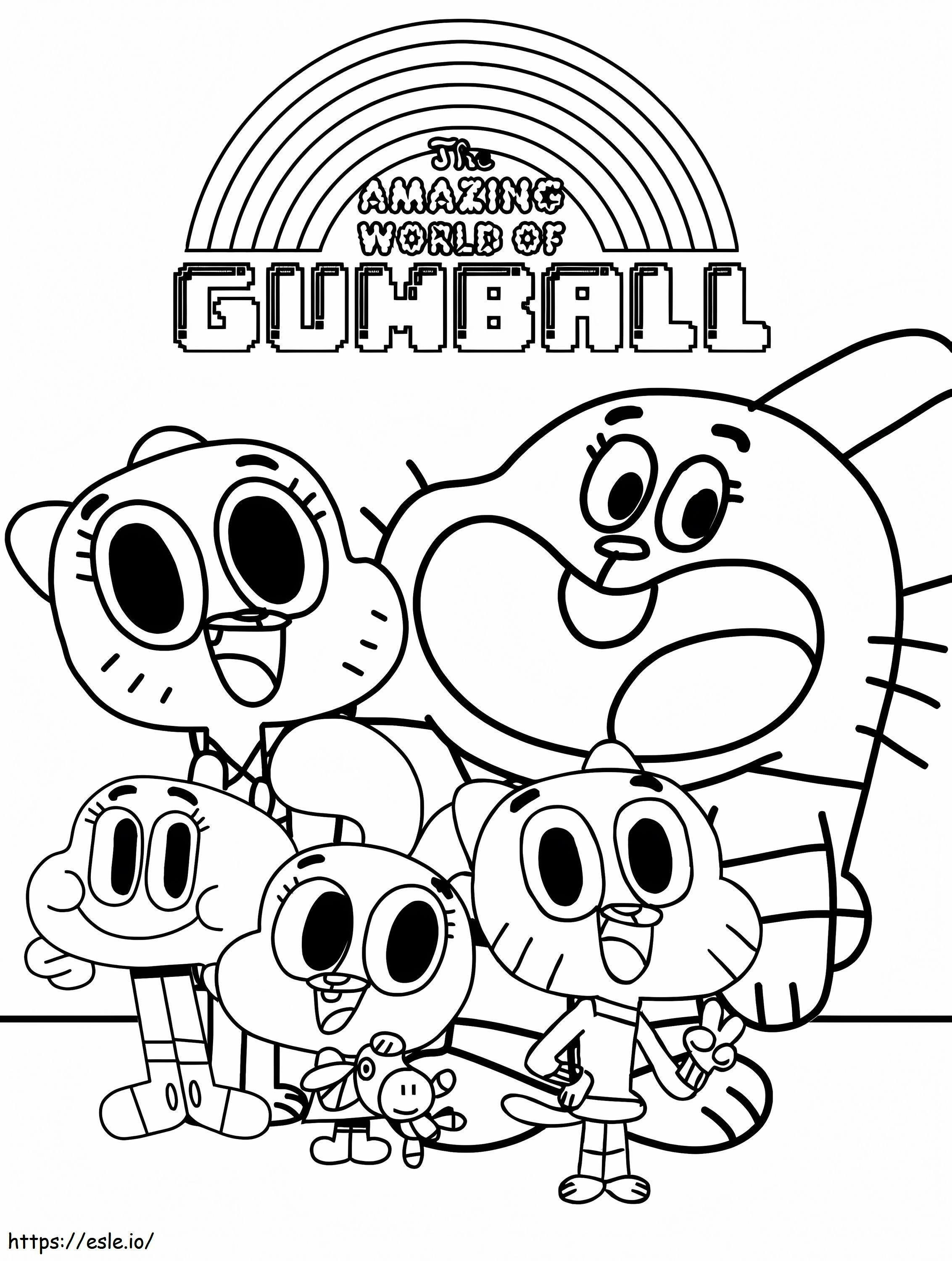 Desenho do incrível mundo de Gumball para colorir