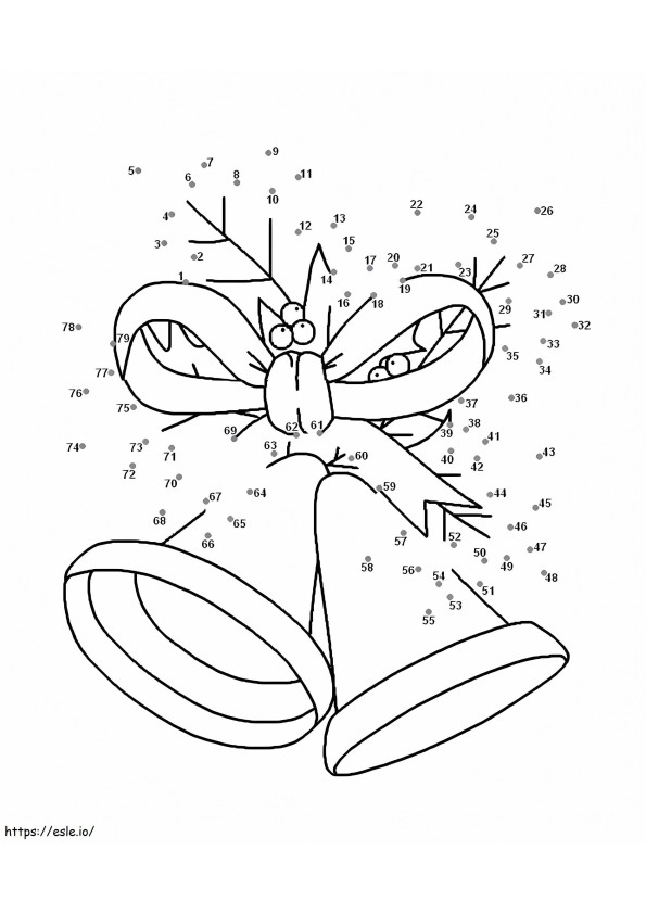 Jingle Bells Connect The Dots Christmas coloring page