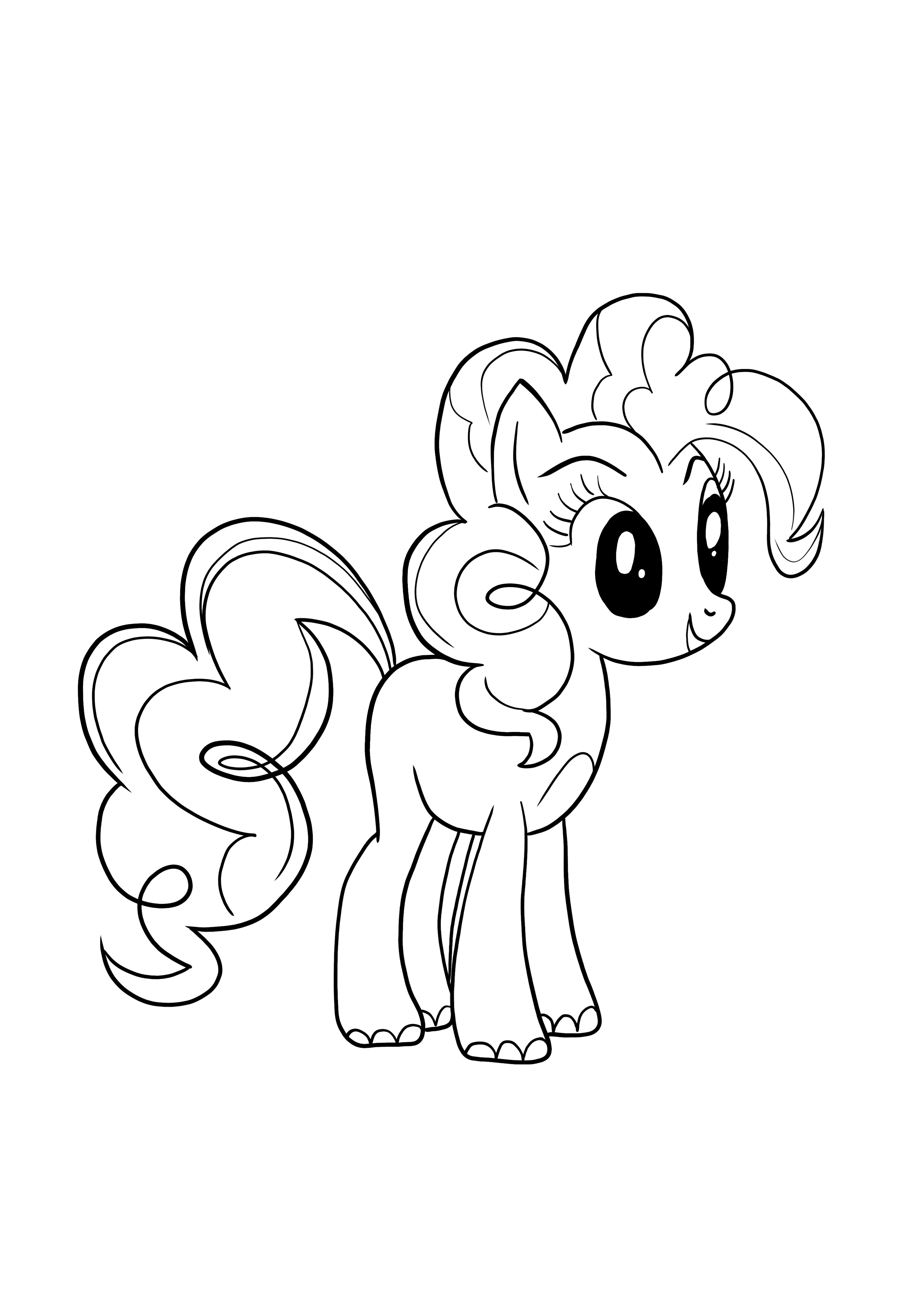 Lindo pequeño pony para colorear e imprimir gratis